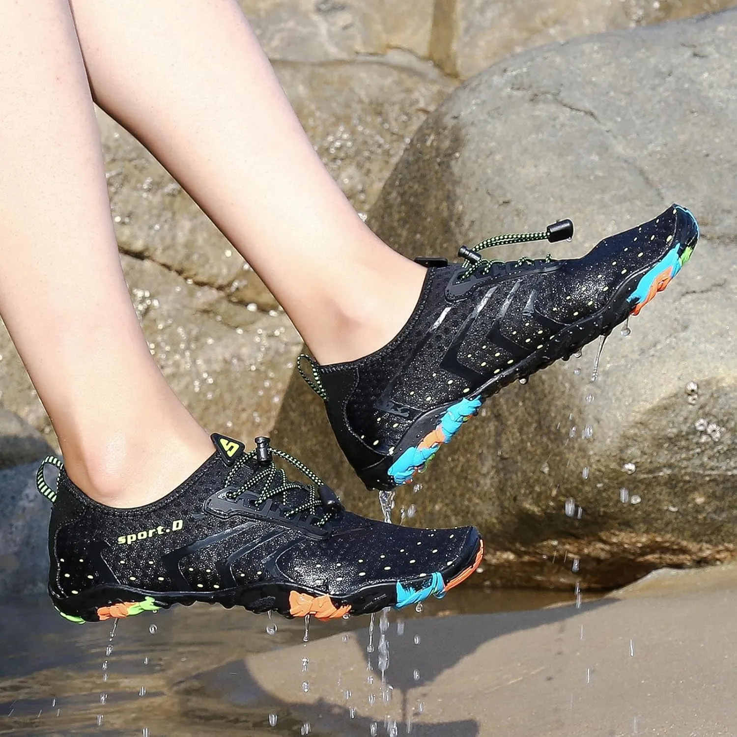 SAGUARO Water Shoes Women  Swim Shoes, Quick-Dry Barefoot Aqua Socks for Beach, Pool, Surfing and Outdoor Activities