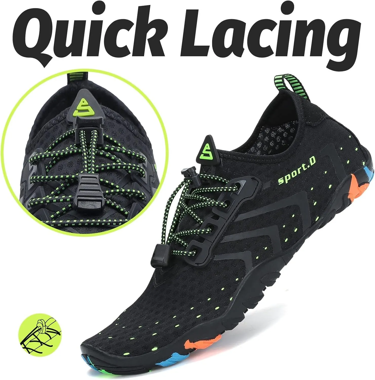 SAGUARO Water Shoes Women  Swim Shoes, Quick-Dry Barefoot Aqua Socks for Beach, Pool, Surfing and Outdoor Activities