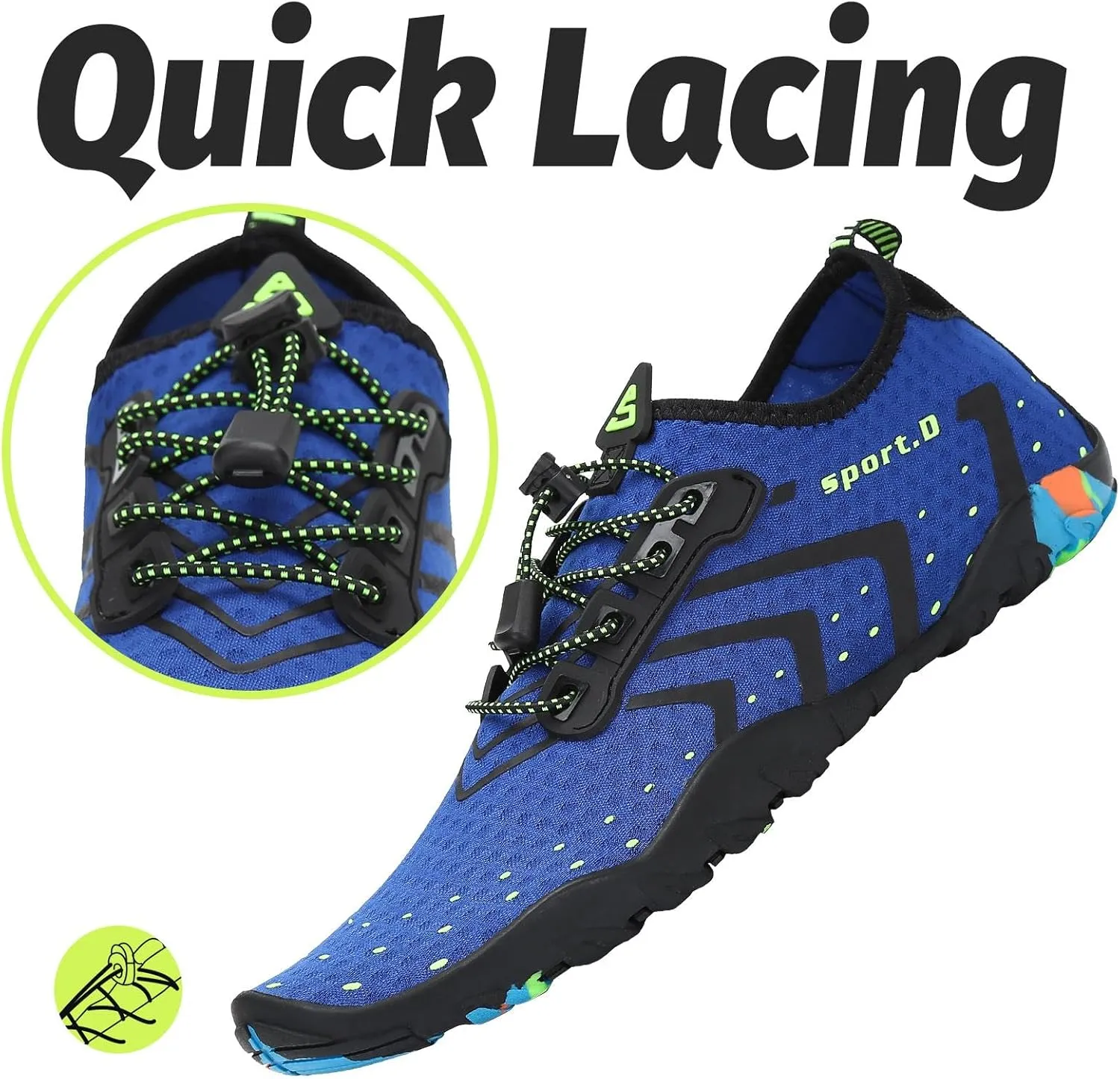 SAGUARO Water Shoes Women  Swim Shoes, Quick-Dry Barefoot Aqua Socks for Beach, Pool, Surfing and Outdoor Activities