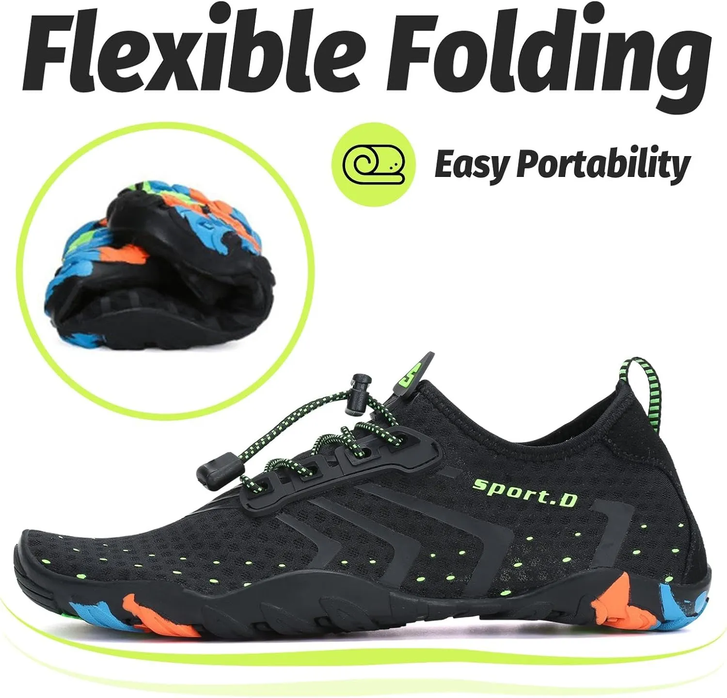 SAGUARO Water Shoes Women  Swim Shoes, Quick-Dry Barefoot Aqua Socks for Beach, Pool, Surfing and Outdoor Activities