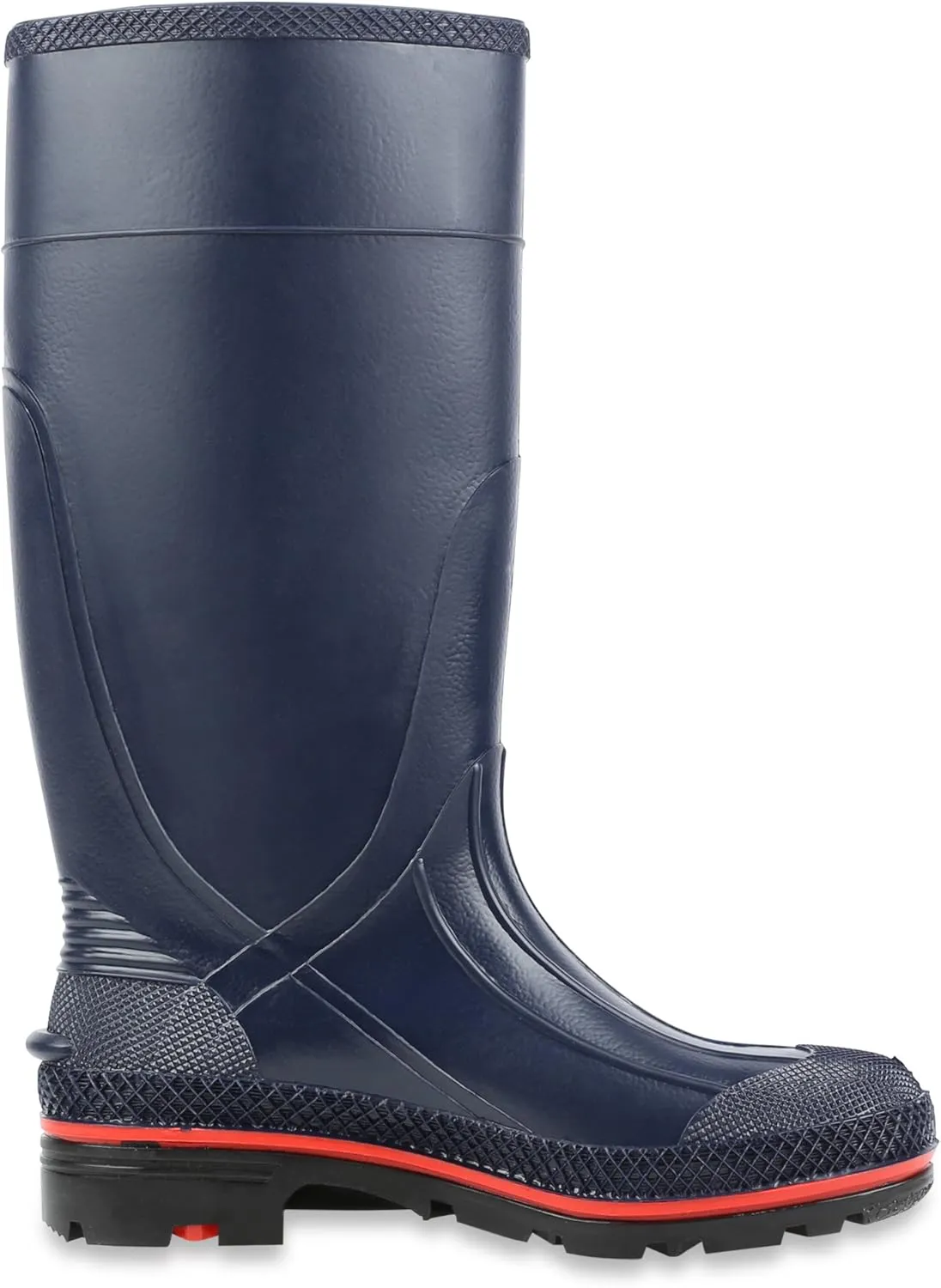 Servus MAX 15" PVC Chemical-Resistant Soft Toe Women's Work Boots, Navy, Red & Black (75126)