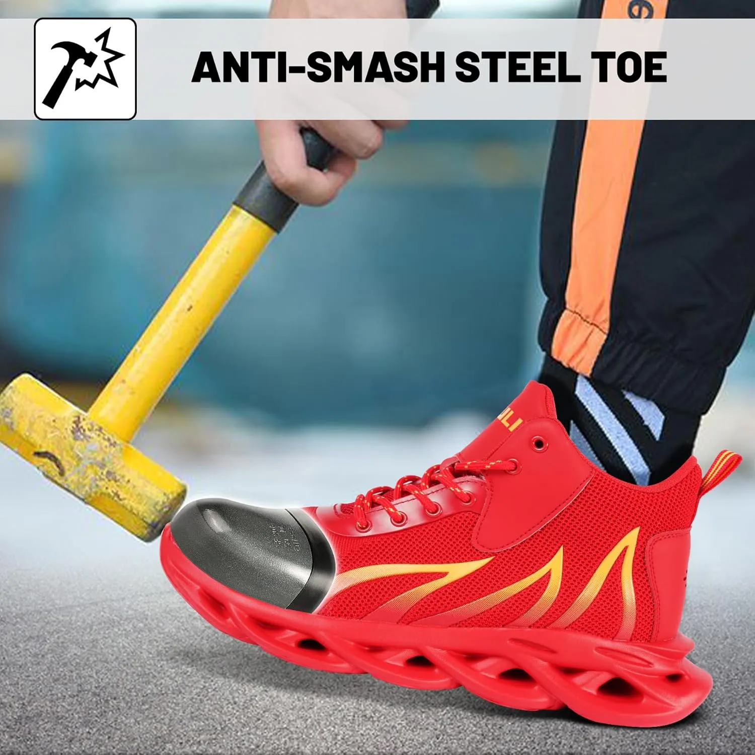 Shoes Steel Toe Shoes for Men Women Slip On Lightweight Comfortable Safety Shoes Lounging Fashion Safety Shoes