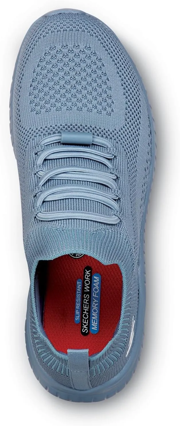 Skechers Work Emma Knit, Women's, Soft Toe, EH, MaxTrax Slip Resistant, Slip On, Low Athletic, Work Shoe