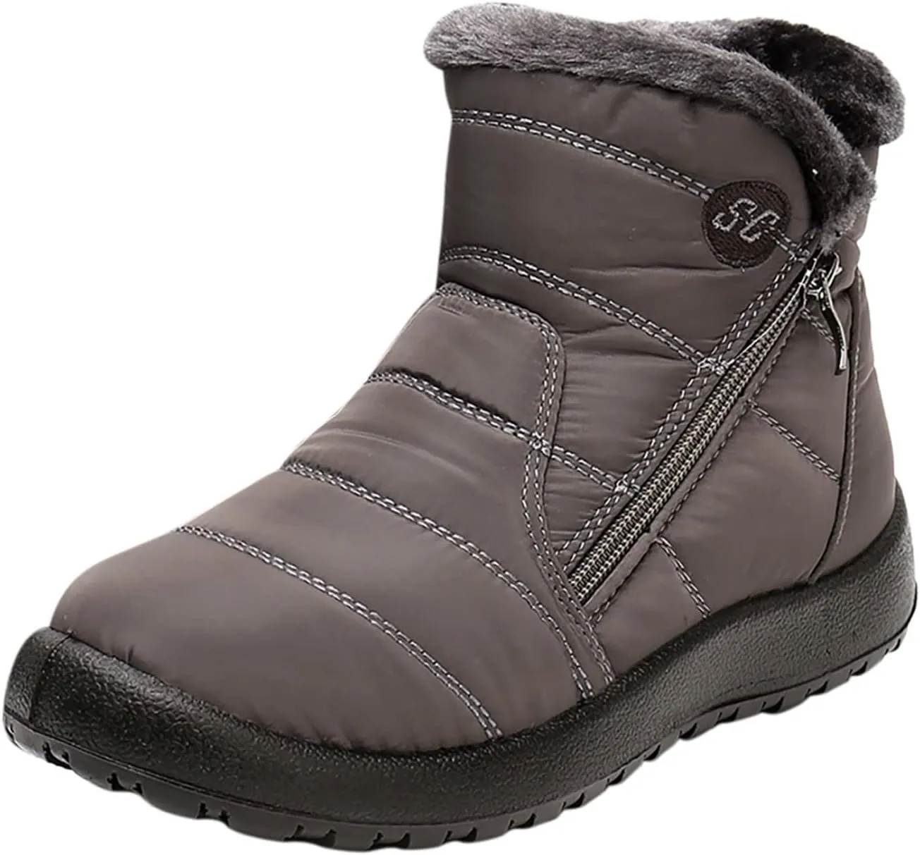 Snow Boots for Women Waterproof Winter Boots Non Slip Fur Lined Booties Cold Weather Lace Up Ankle Boots Thickening Winter Shoes Walking Hiking Booties