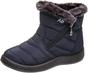 Snow Boots for Women Waterproof Winter Boots Non Slip Warm Fur Booties Cold Weather Lace Up Ankle Boots Thickening Winter Shoes Walking Hiking Booties