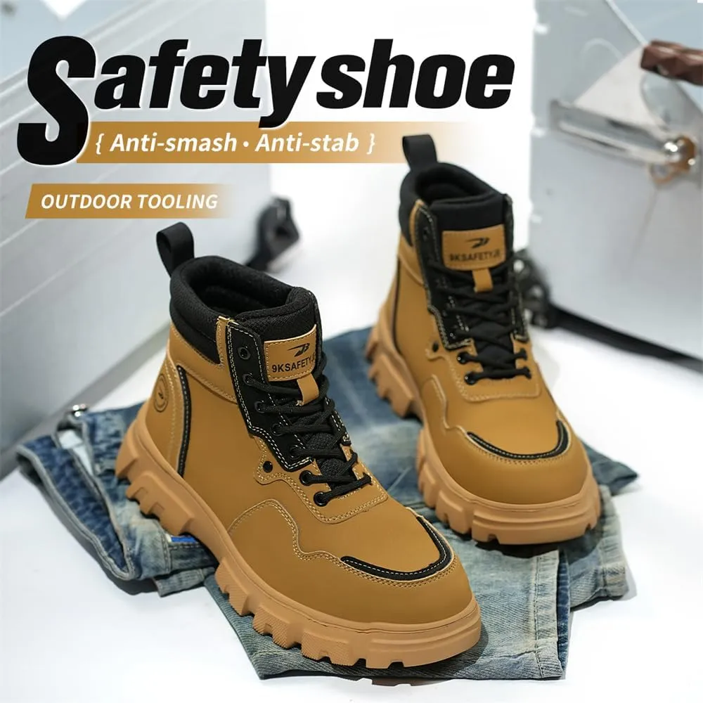 Steel Toe Boots for Men Women Durable Safety Work Boots Lightweight Composite Toe Boots Comfortable Indestructible&Construction Hard Toe Shoes