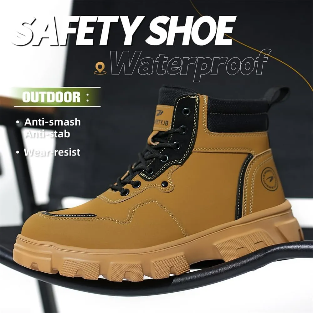 Steel Toe Boots for Men Women Durable Safety Work Boots Lightweight Composite Toe Boots Comfortable Indestructible&Construction Hard Toe Shoes
