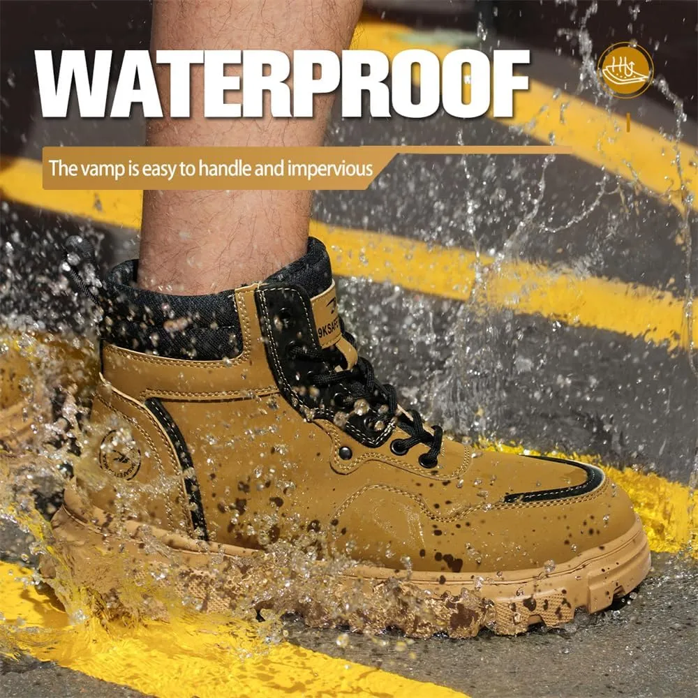 Steel Toe Boots for Men Women Durable Safety Work Boots Lightweight Composite Toe Boots Comfortable Indestructible&Construction Hard Toe Shoes