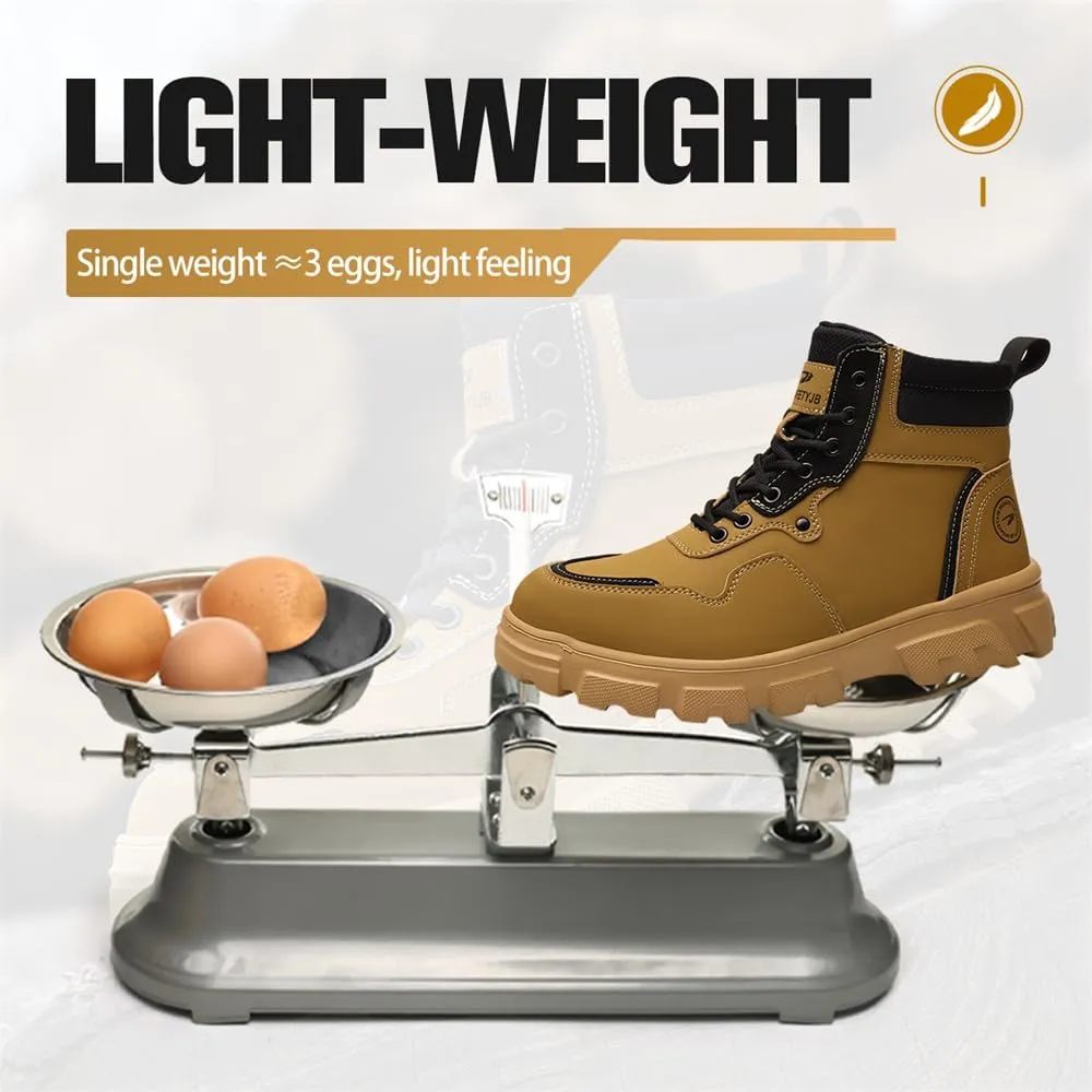 Steel Toe Boots for Men Women Durable Safety Work Boots Lightweight Composite Toe Boots Comfortable Indestructible&Construction Hard Toe Shoes