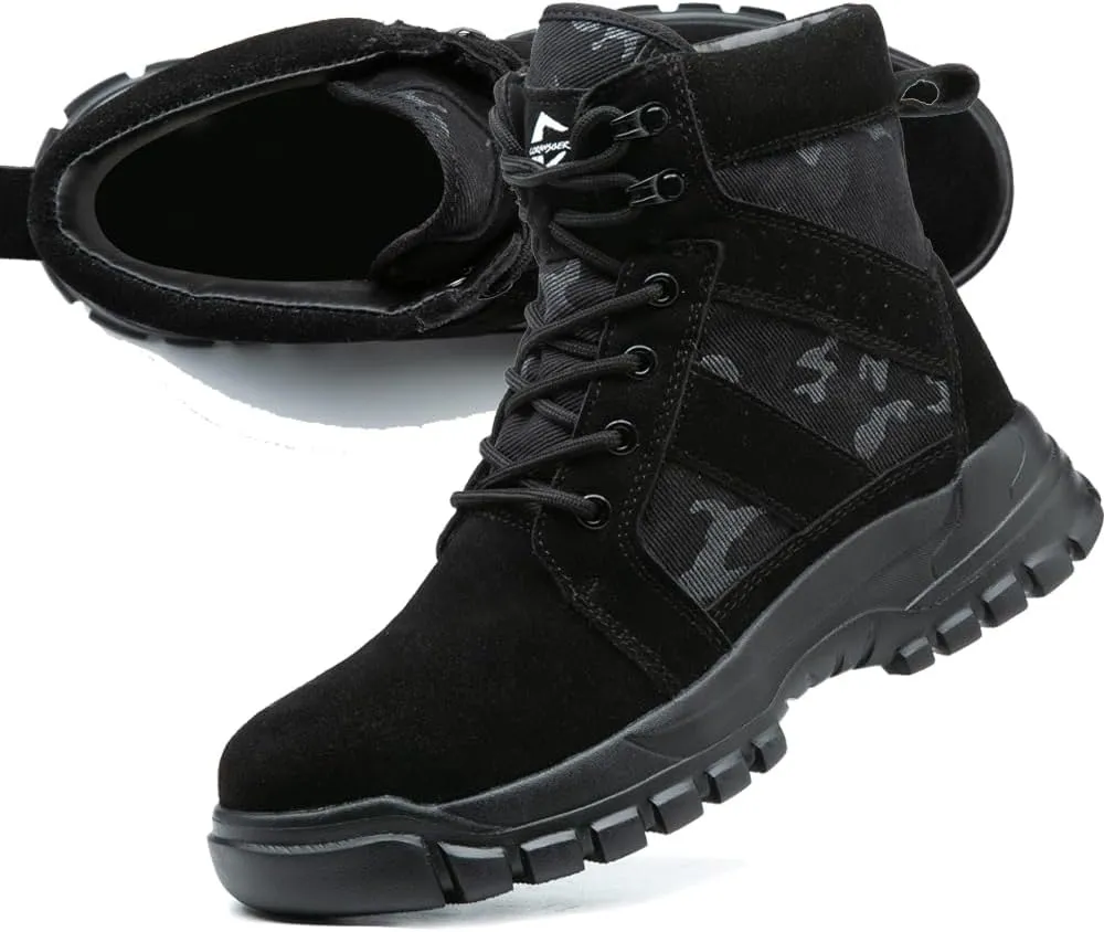 Steel Toe Boots for Men Women Lightweight Safety Boots Indestructible Construction Steel Toe Shoes for Men Composite Toe Boots