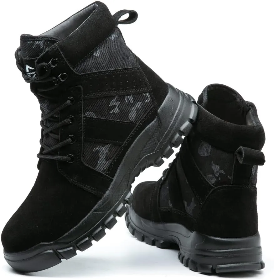 Steel Toe Boots for Men Women Lightweight Safety Boots Indestructible Construction Steel Toe Shoes for Men Composite Toe Boots