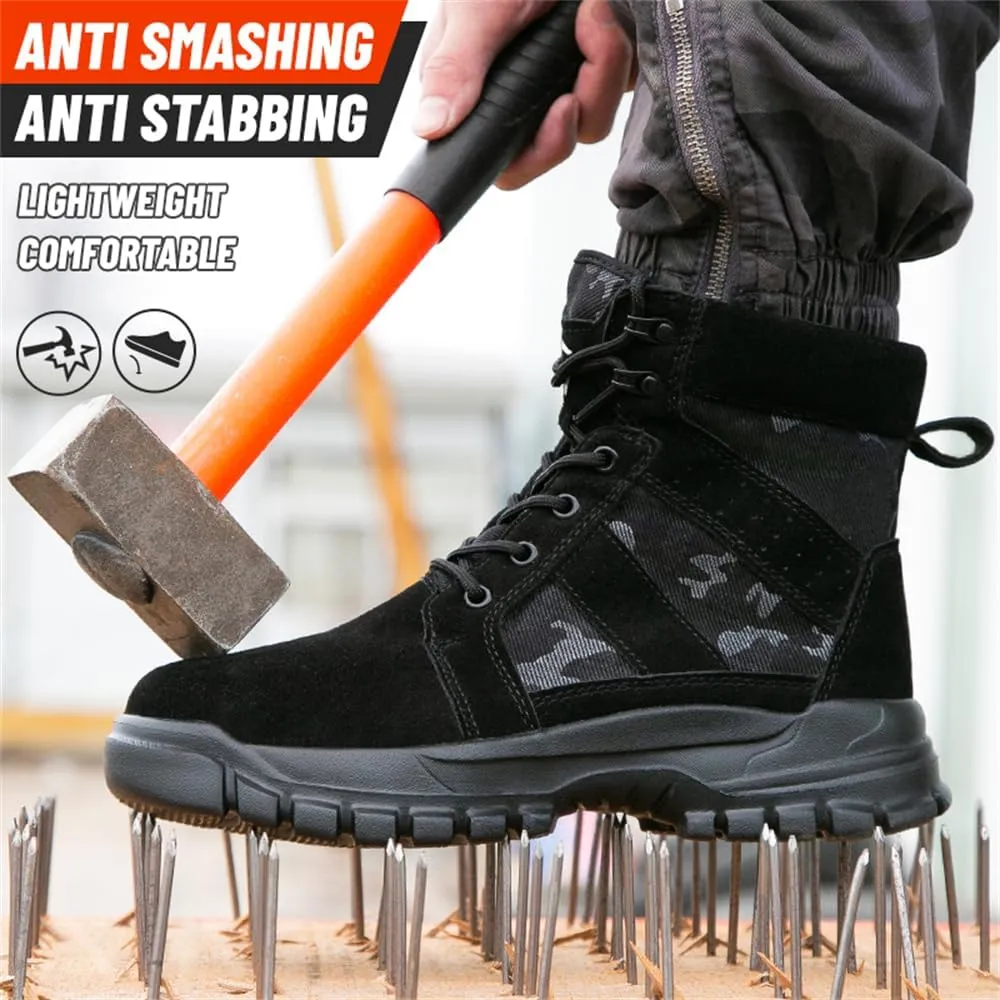 Steel Toe Boots for Men Women Lightweight Safety Boots Indestructible Construction Steel Toe Shoes for Men Composite Toe Boots