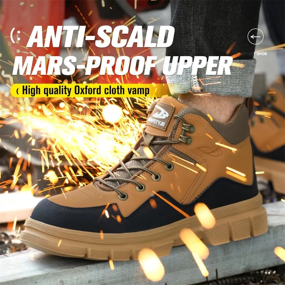 Steel Toe Boots for Men Women Safety Boots Indestructible Composite Toe Boots Lightweight Construction Steel Toe Shoes