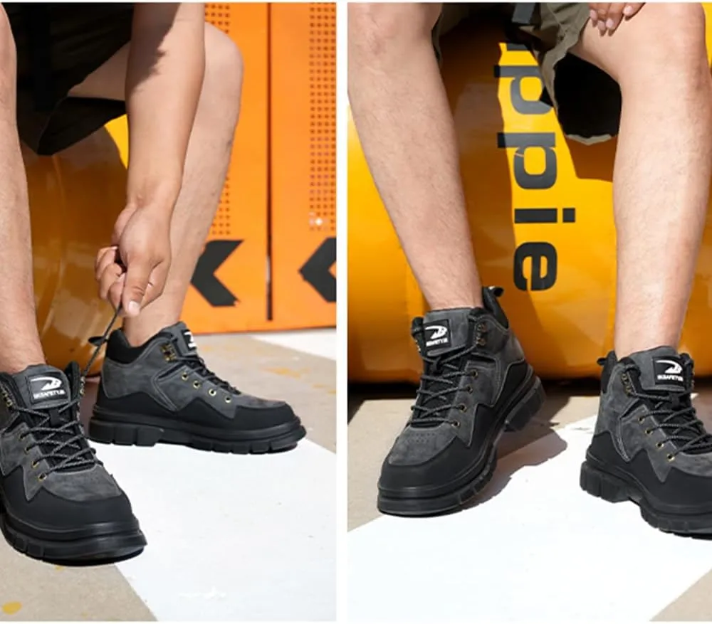 Steel Toe Boots for Men Women Safety Boots Indestructible Composite Toe Boots Lightweight Construction Steel Toe Shoes