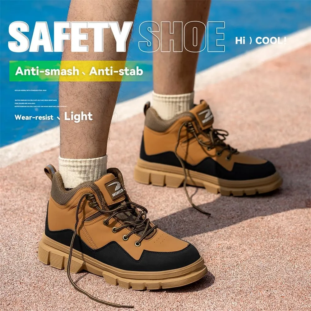 Steel Toe Boots for Men Women Safety Boots Indestructible Composite Toe Boots Lightweight Construction Steel Toe Shoes