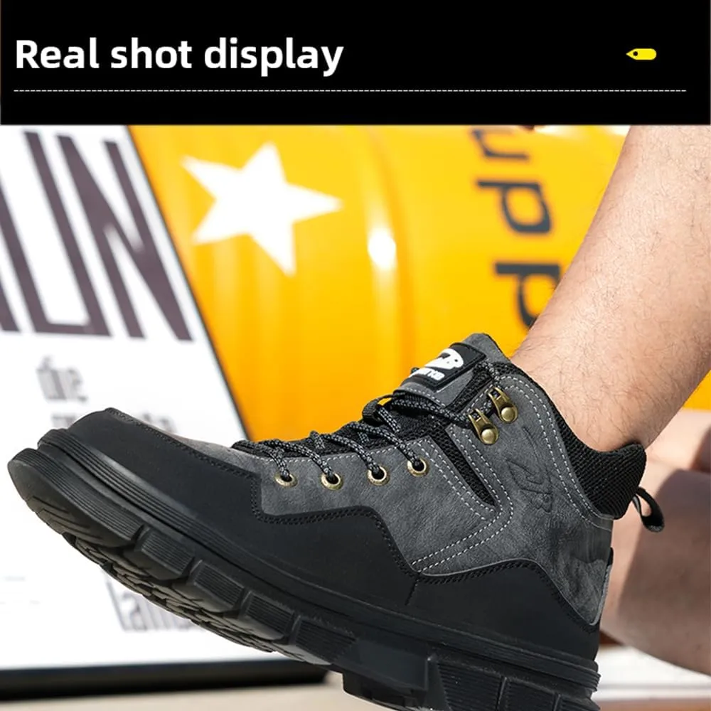 Steel Toe Boots for Men Women Safety Boots Indestructible Composite Toe Boots Lightweight Construction Steel Toe Shoes