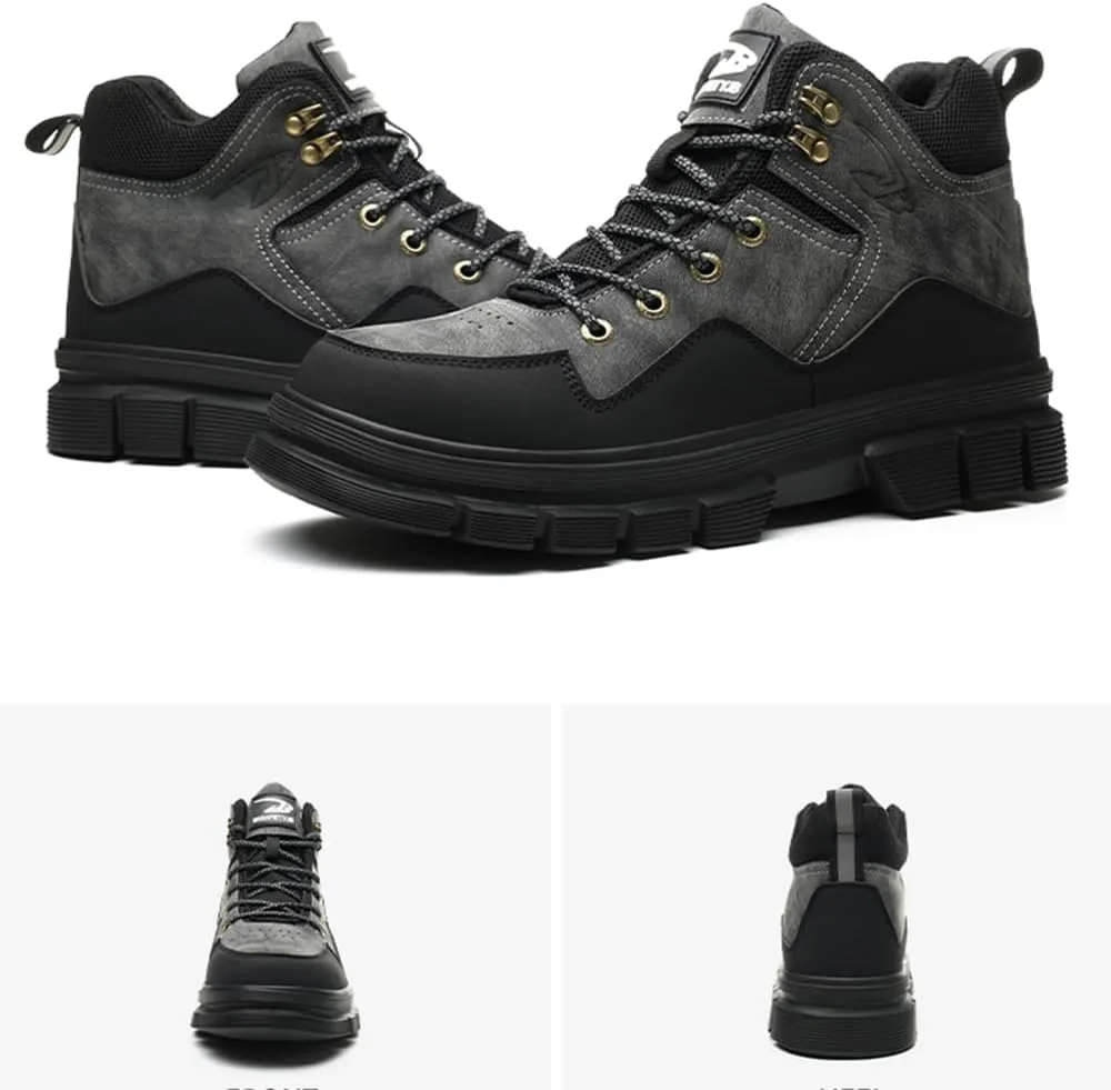 Steel Toe Boots for Men Women Safety Boots Indestructible Composite Toe Boots Lightweight Construction Steel Toe Shoes