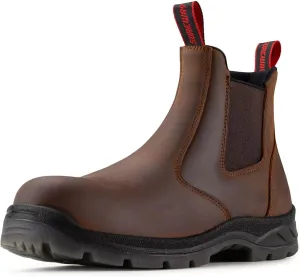 SUREWAY Men's Slip On Work Boots for Men,Upgraded Slip/Water Resistant,Static Dissipative,Fire Station Mechanic Work Boots/Shoes
