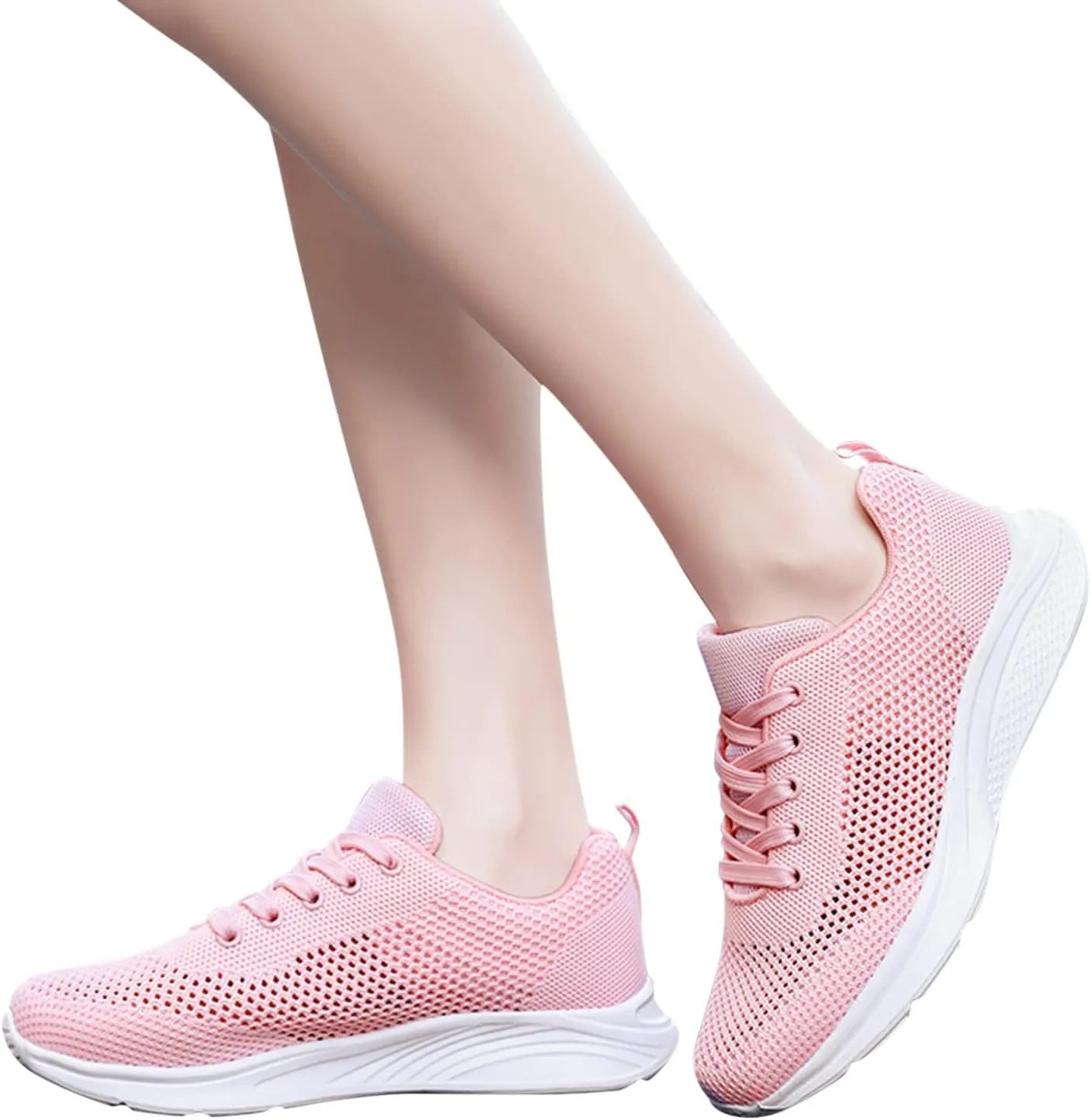 Tennis Shoes Womens Lightweight Comfortable Lace up Mens Tennis Shoes Athletic Casual Shoes Trendy Platform Sneakers White Tennis Shoe Trainers Shoe