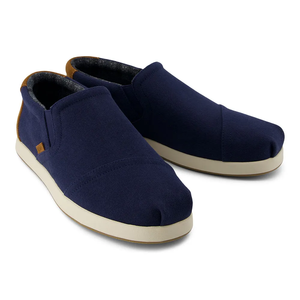 TOMS Men Alp Fwd Mid Vintage Twill Slip On Espadrille - Navy