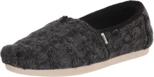 TOMS Women's, Alpargata Slip-On Black Knit 6 M