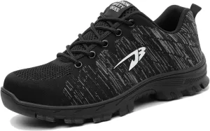 U-lite Steel Toe Anti-Smash Safety Work Shoes for Men Women, Lightweight Breathable Anti-Skid Industrial Construction Shoe