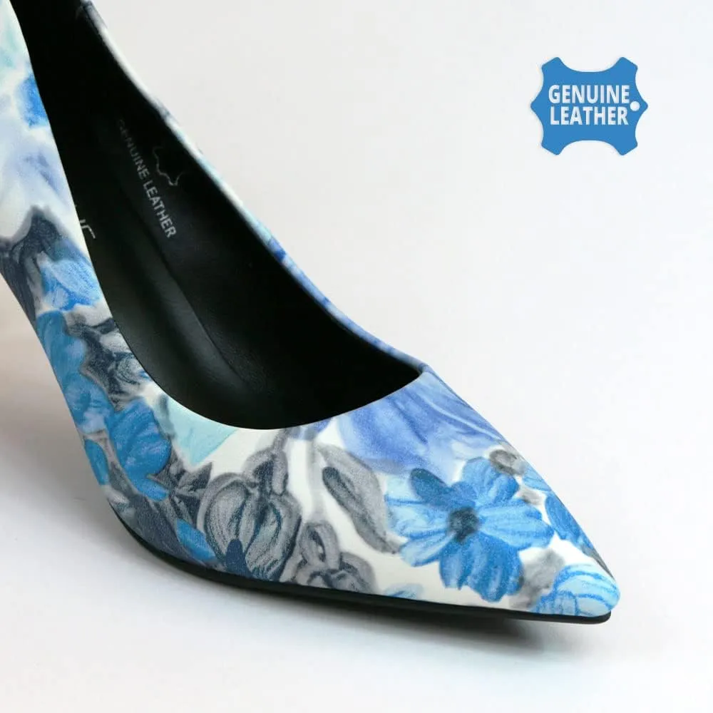 Unique Florence Handmade Dress Pump Shoes in Golden Metallic Stiletto Heels