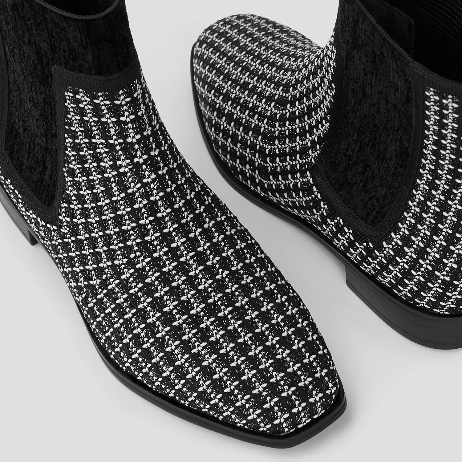 VIVAIA Riley Pro Women's Boots Slip on Square-Toe Booties Lady Dress Blazer Skirt Jeans Winter Fall Water Repellent Ankle Boots