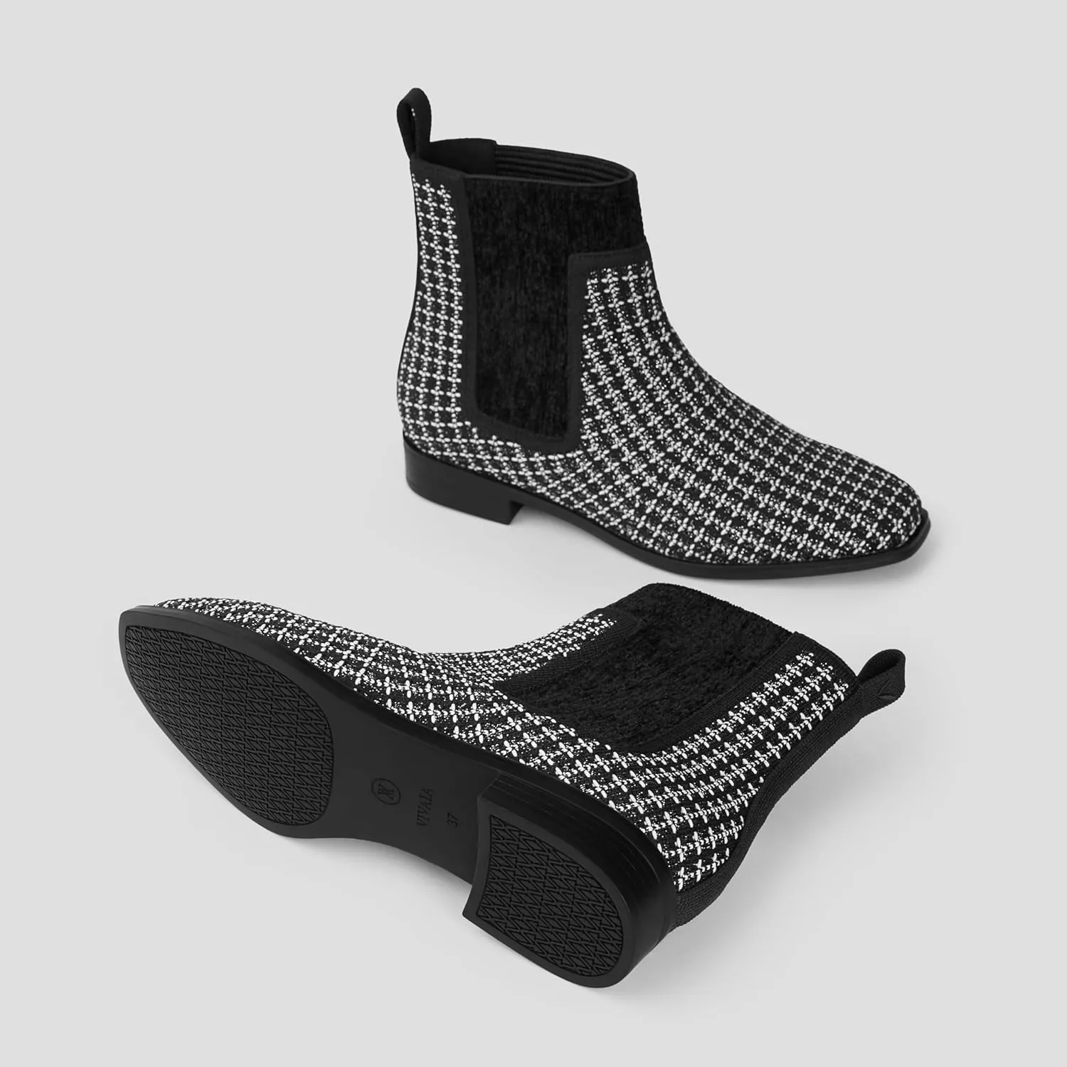 VIVAIA Riley Pro Women's Boots Slip on Square-Toe Booties Lady Dress Blazer Skirt Jeans Winter Fall Water Repellent Ankle Boots