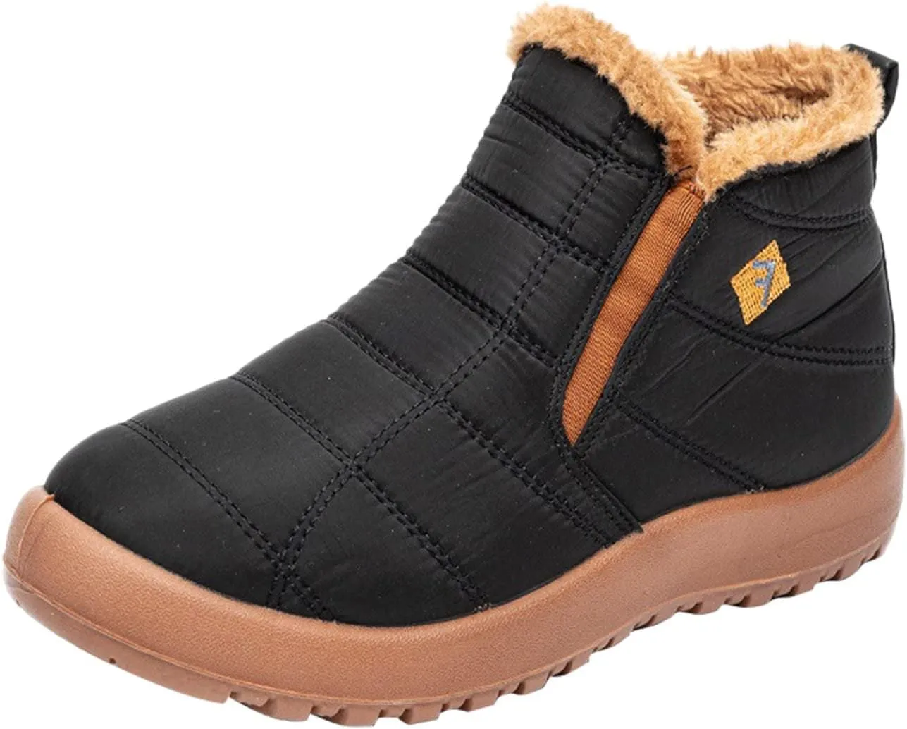 Winter Boots for Women Warm Fur Lined Ankle Booties Waterproof Shoes Slip On Walking Lightweight Outdoor Booties
