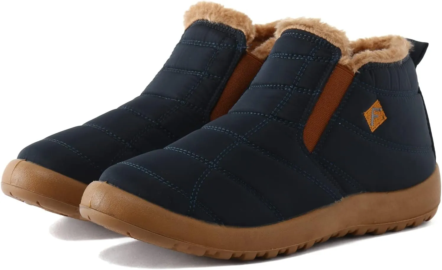 Winter Boots for Women Warm Fur Lined Ankle Booties Waterproof Shoes Slip On Walking Lightweight Outdoor Booties