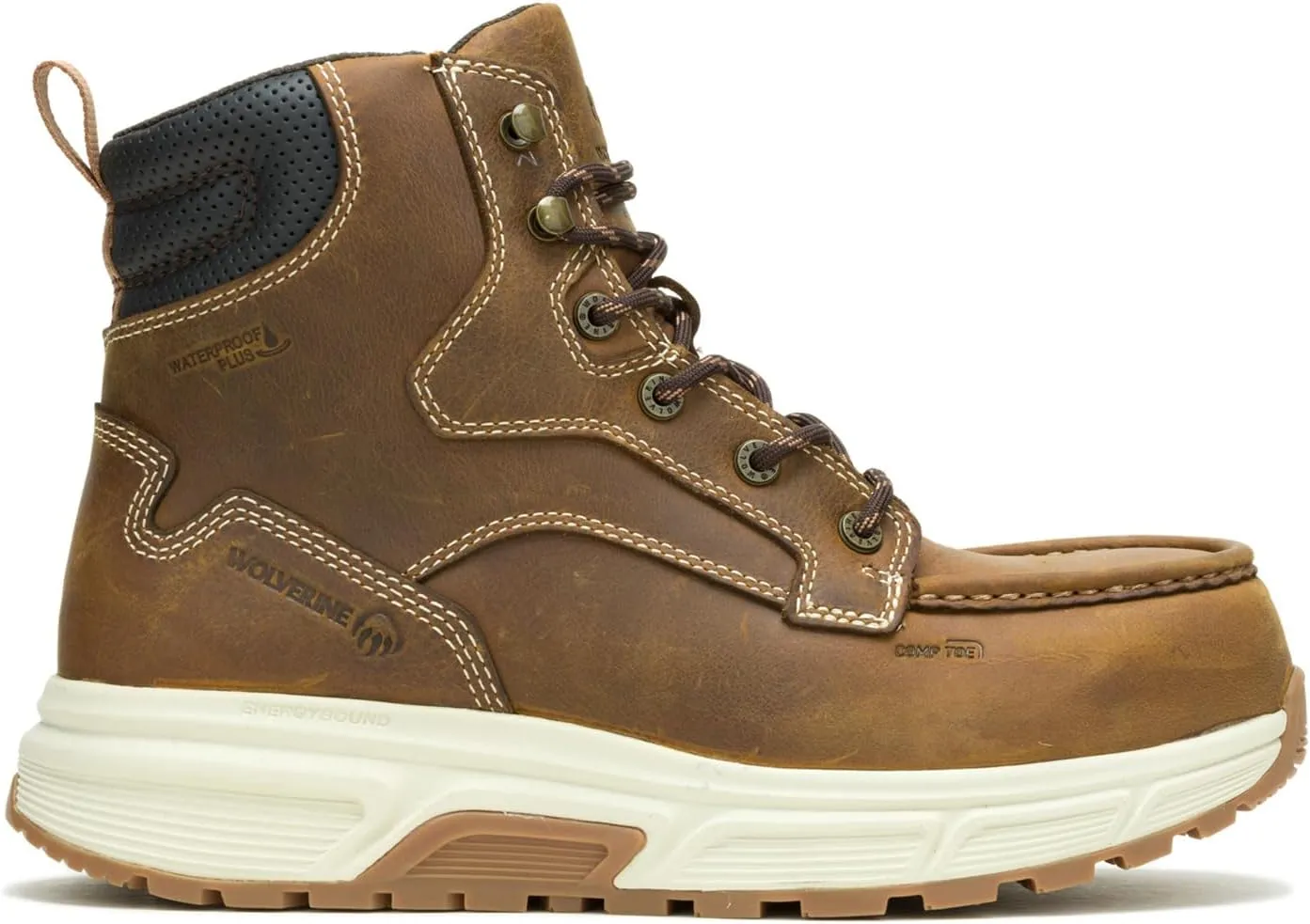 WOLVERINE Men's Ride Performance Waterproof Composite Toe Wedge Construction Boot