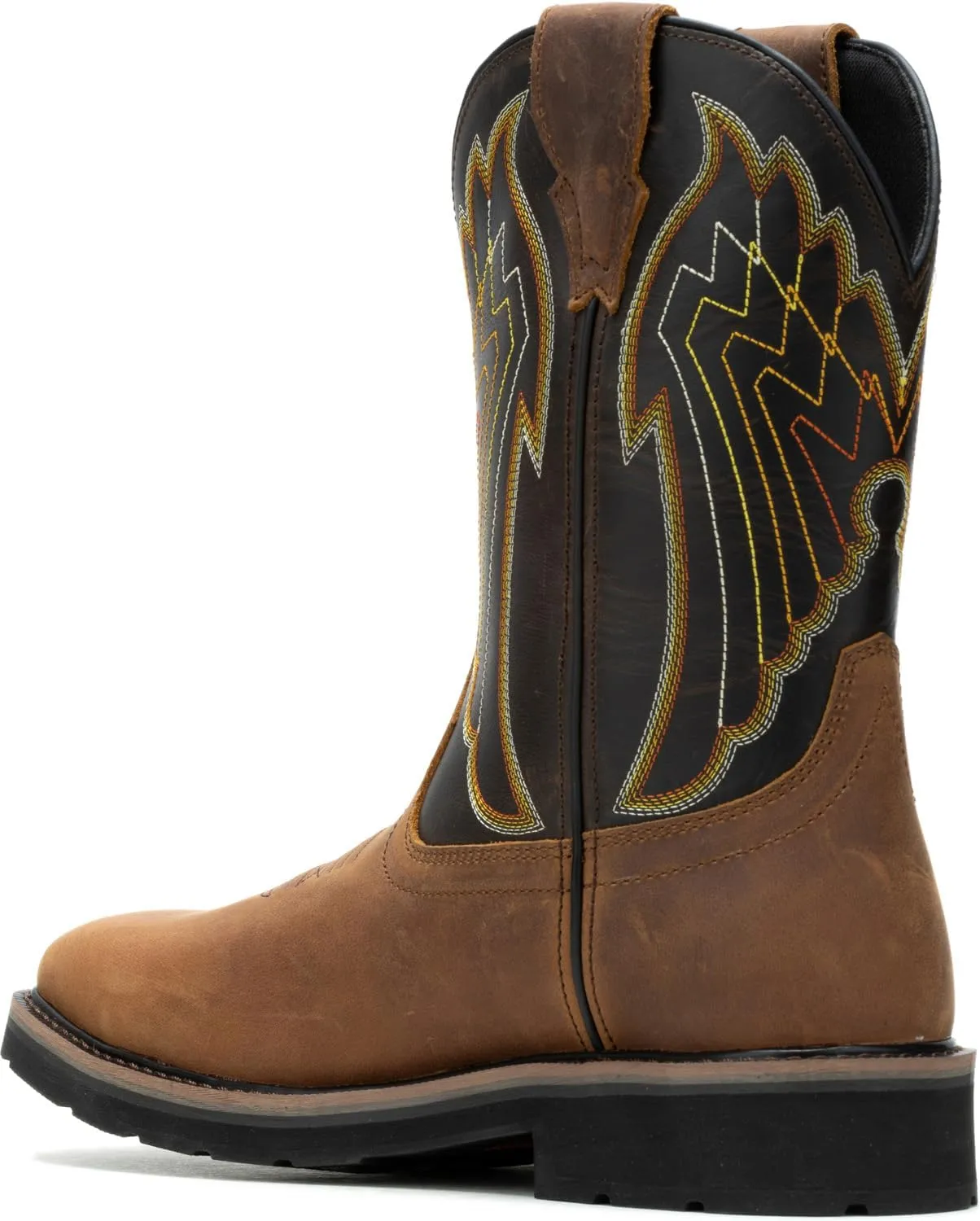 WOLVERINE Rancher Eagle, Men's, Steel Toe, EH, WP, Slip Resistant, Pull On, Wellington, Work Boot