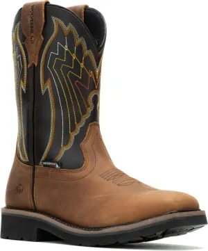 WOLVERINE Rancher Eagle, Men's, Steel Toe, EH, WP, Slip Resistant, Pull On, Wellington, Work Boot