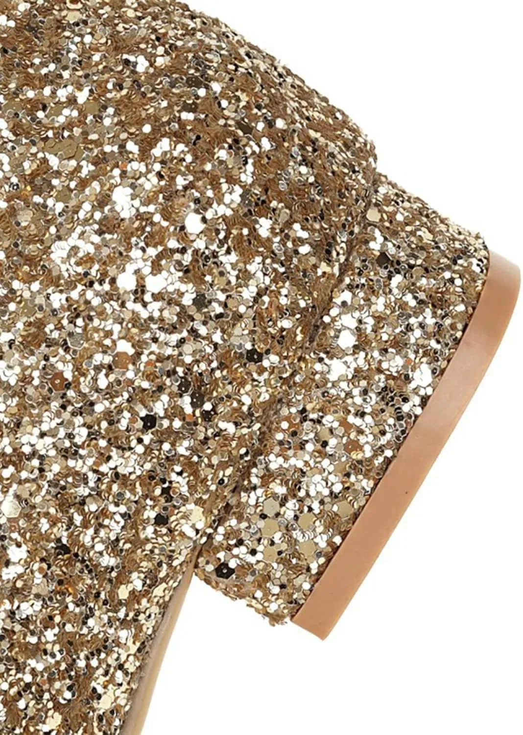 Women Glitter Mary Janes Round Toe Low Heel Pumps Sparkly Sequins Bridal Wedding Party Dress Shoes