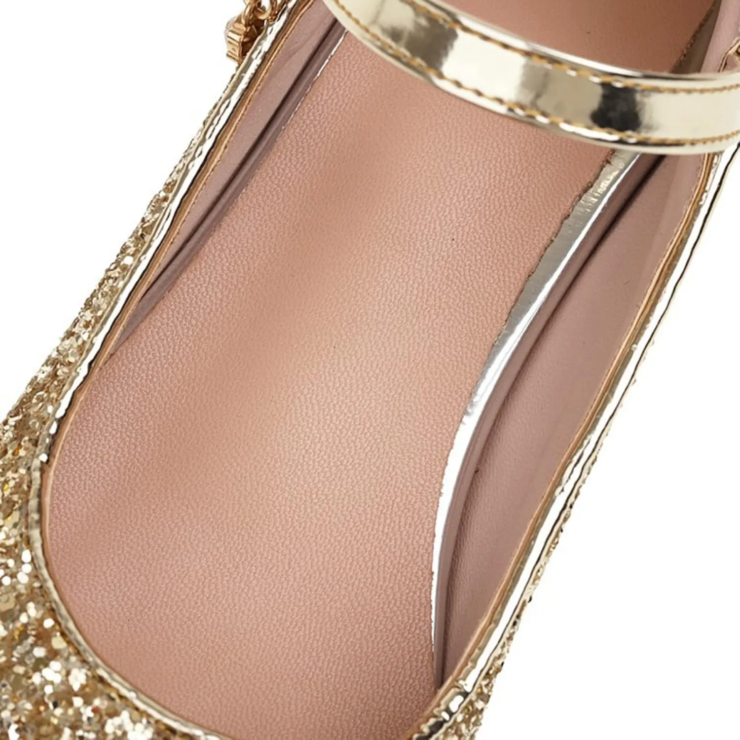 Women Glitter Mary Janes Round Toe Low Heel Pumps Sparkly Sequins Bridal Wedding Party Dress Shoes