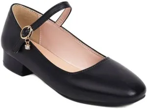 Women Mary Jane Pumps Square Toe Low Block Heels for Office College