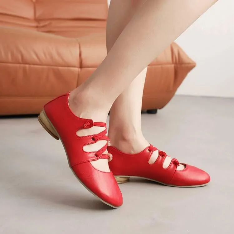 Women Preppy Style Mary Jane Pumps Square Toe Low Block Heels