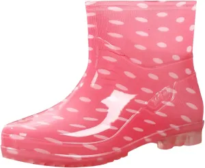 Women Rain Boots Wide Calf Comfort Lightweight Waterproof Fall Women's Ankle Rain Boots Slip On Garden Outdoor Shoes