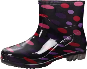Women Rain Boots Wide Calf Comfort Lightweight Waterproof Fall Women's Ankle Rain Boots Slip On Garden Outdoor Shoes