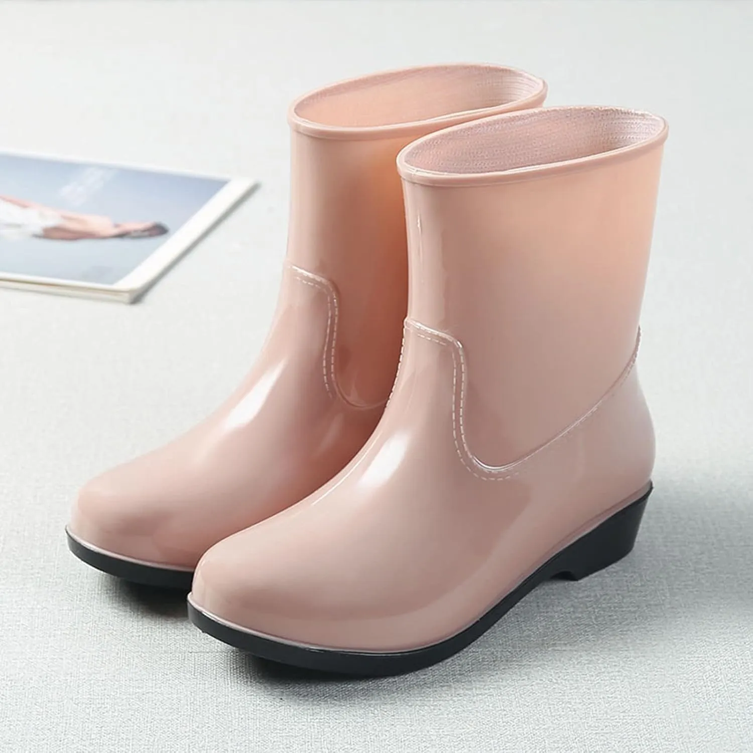 Women Shoes Short Rain Boots For Womens Ankle Rainboot Slip Garden Boot Rubber Shoes Short Dress Boots Men
