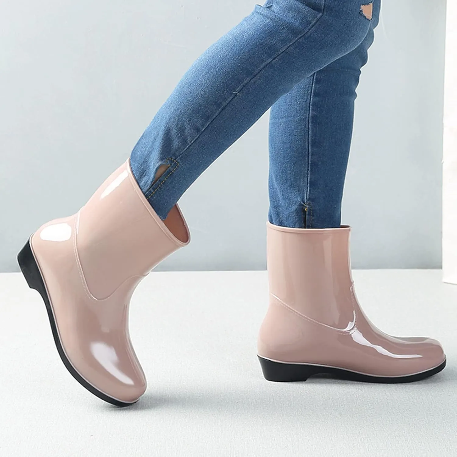 Women Shoes Short Rain Boots For Womens Ankle Rainboot Slip Garden Boot Rubber Shoes Short Dress Boots Men