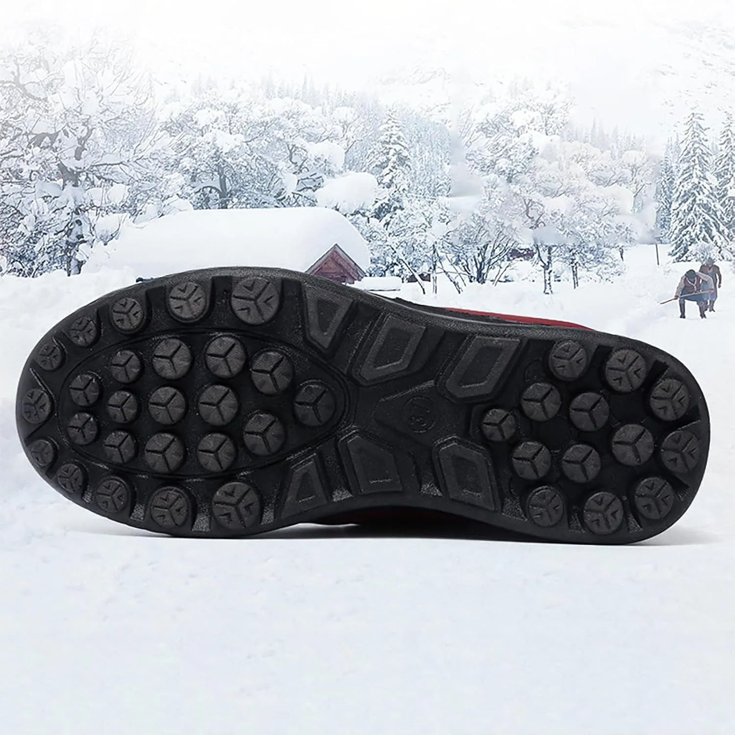 Women Snow Boots Waterproof Winter Boots Non Slip Fully Fur Booties Casual Slip on Ankle Boots Thickening Winter Shoes Walking Hiking Booties