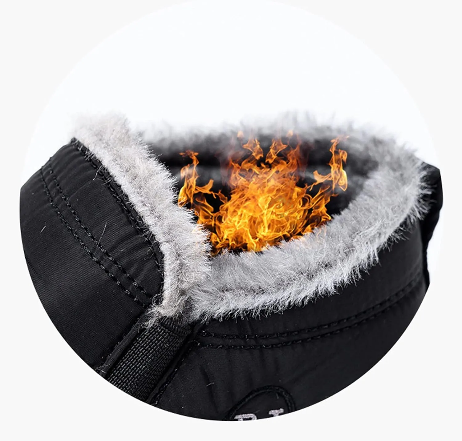 Women Snow Boots Waterproof Winter Boots Non Slip Fully Fur Booties Lightweight Slip on Ankle Boots Thickening Winter Shoes Walking Hiking Booties