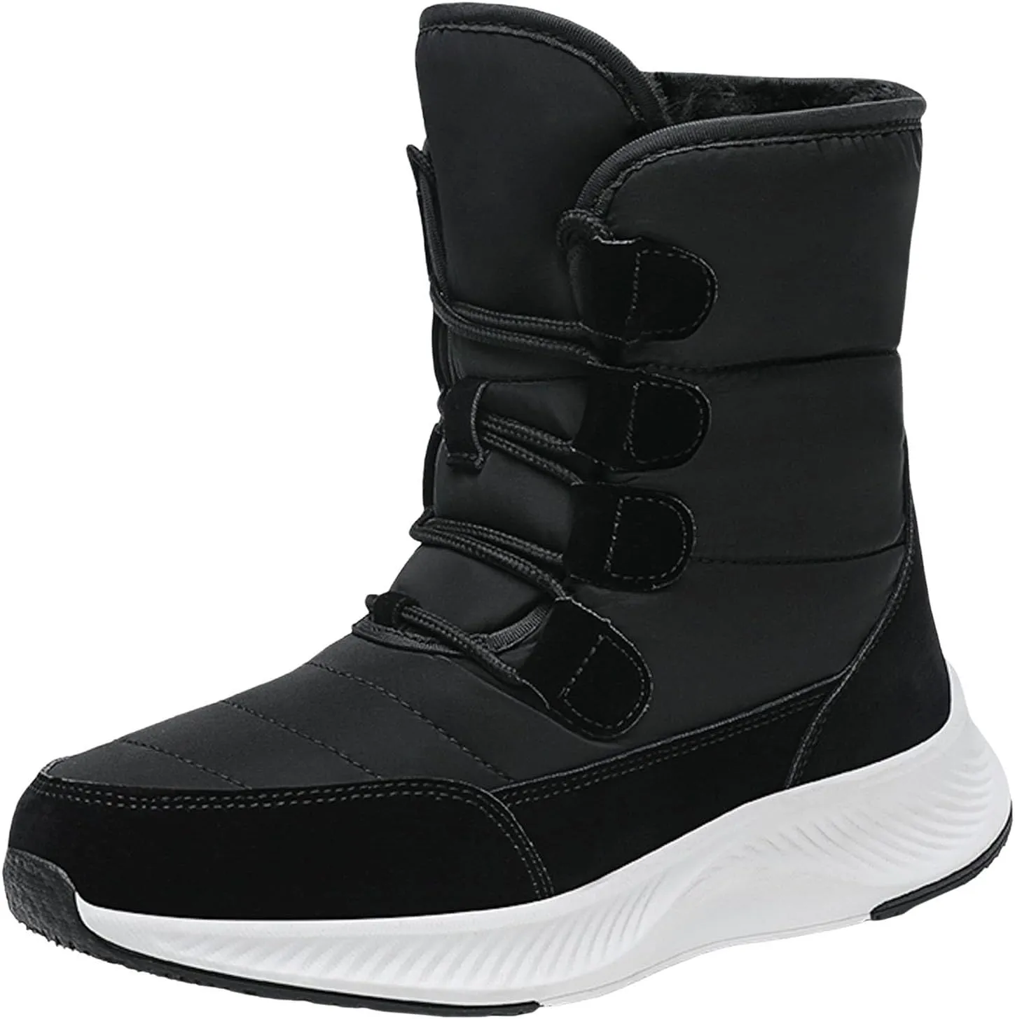 Women Snow Boots Waterproof Winter Boots Non Slip Fully Fur Booties Winter Warm Outdoor Ankle Boots Thickening Winter Shoes Walking Hiking Booties