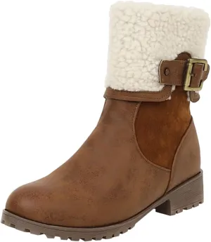Women Snow Boots Waterproof Winter Boots Non Slip Warm Fur Booties Lightweight Slip on Ankle Boots Thickening Winter Shoes Walking Hiking Booties