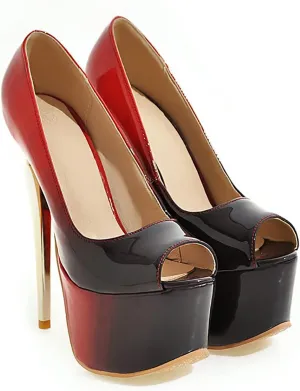 Women Stiletto Shoes Slip On High Heel Shoes Heels Platform Wedding Party Dress Pumps Stiletto High Heels Shoes Work Comfy Shoes,Red,35 EU/4 US