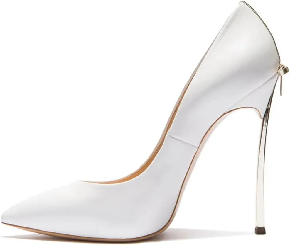 Women Wedding High Heels Bridal Shoes Bow Stiletto Pumps Thin Heels Super High Elegant Party Shoes Slip-On Pointed Toe