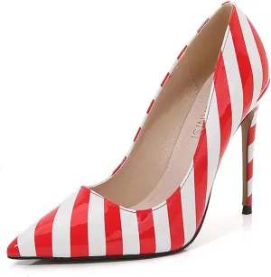 Women Zebra Print Pumps Sexy Pointed Toe High Heel 4.7 Inch/12Cm Party Stiletto Heels Shoes Comfort Dress Slip on Shoes