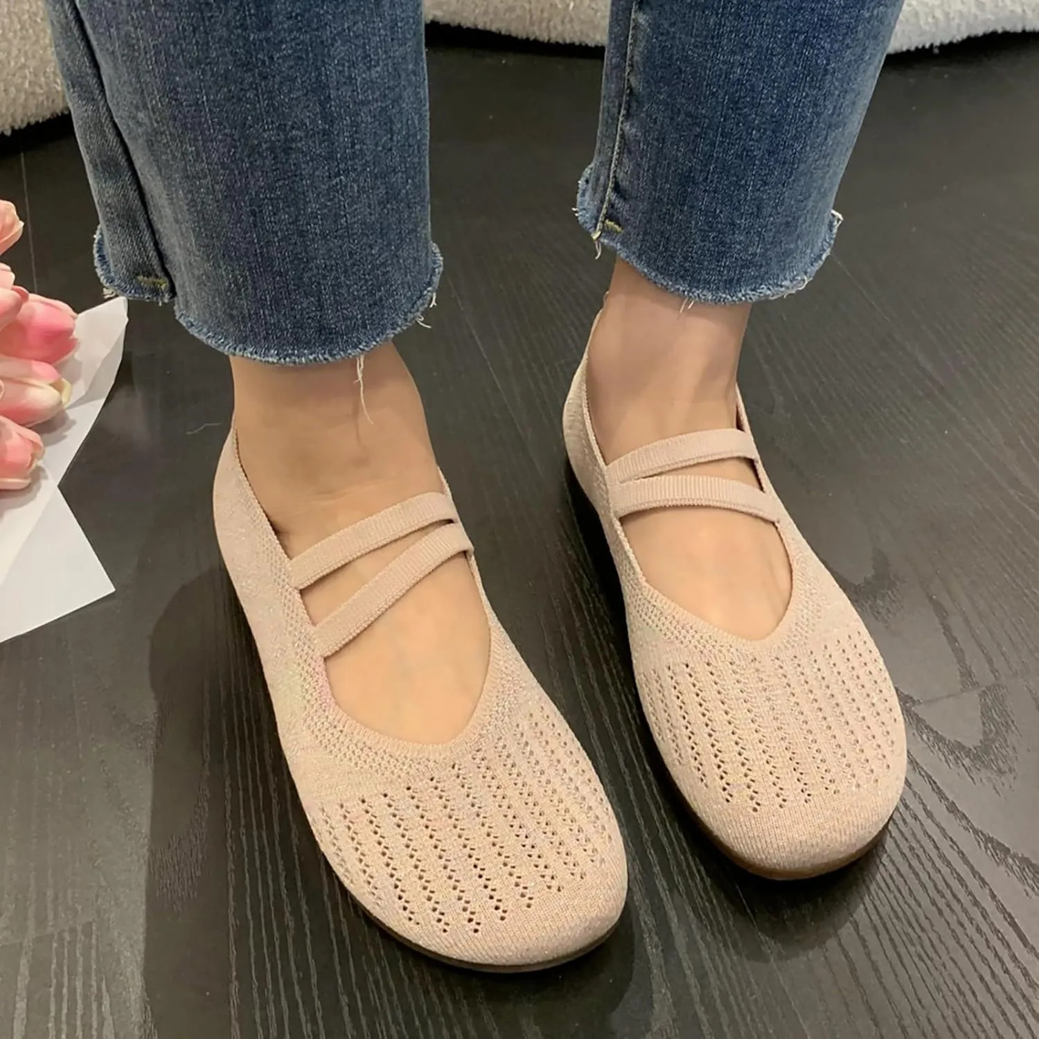 Women's Casual Shoe Comfortable Lightweight Slip On Breathable Mesh Design IEveryWear Ladies Smart Shoes